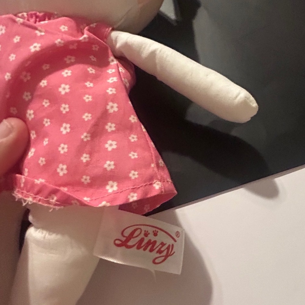 Douglas White Plush Cat and Linzy Toys Soft Rag Doll 2 Piece Set Pink White - Picture 6 of 6